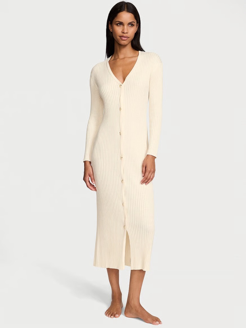 VICTORIA'S SECRET Luxe Crème Knit Cardigan Dress Size S